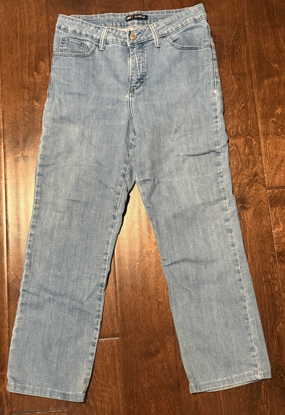 Lee Womens Classic Fit Straight Leg Jeans Light Denim Blue High Rise 30in x 25in